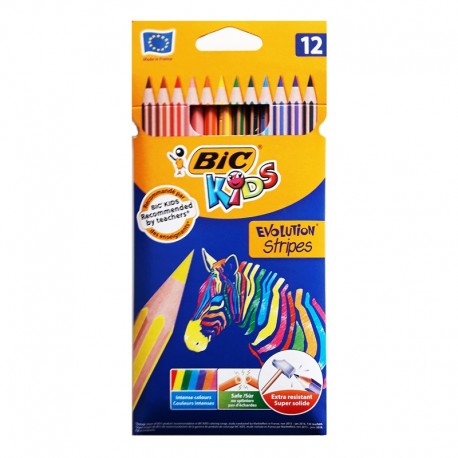 Bic "Evolution Stripes" kredki szkolne 12