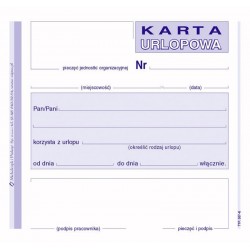 507-6 Karta urlopowa M&P