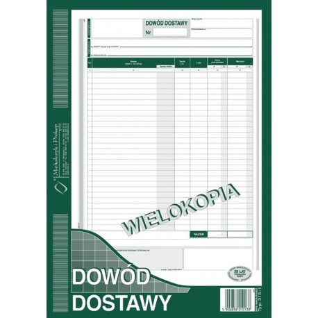 315-1 Dowód dostawy M&P