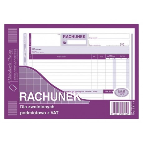 231-3 Rachunek M&P