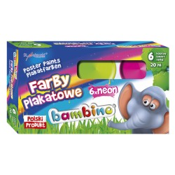 Bambino farby plakatowe neonowe 6/20 ml