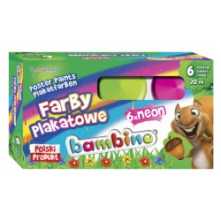 Bambino farby plakatowe neonowe 6/20 ml