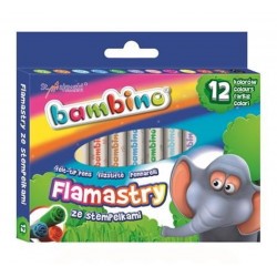 Bambino flamastry ze stempelkami 12