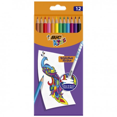 Bic kredki wymazywalne "Illusion" 12