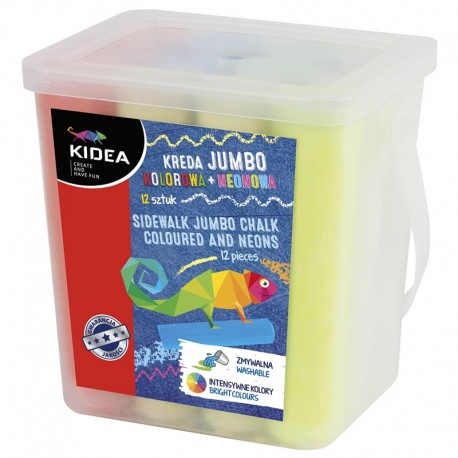 Kreda kolorowa Jumbo 12 Kidea