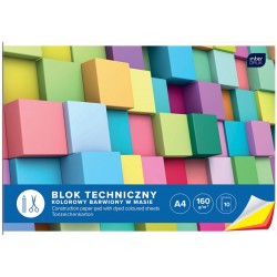 Blok techniczny kolorowy A-4/10k Interdruk