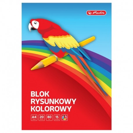 Blok rysunkowy kolorowy A-4/20k Herlitz