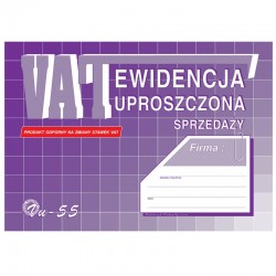 Vu-55 Ewidencja uproszczona sprzedaży M&P