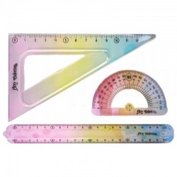 Zestaw geometryczny 20 cm " Flexi Pastel" Colorino PTR-03270