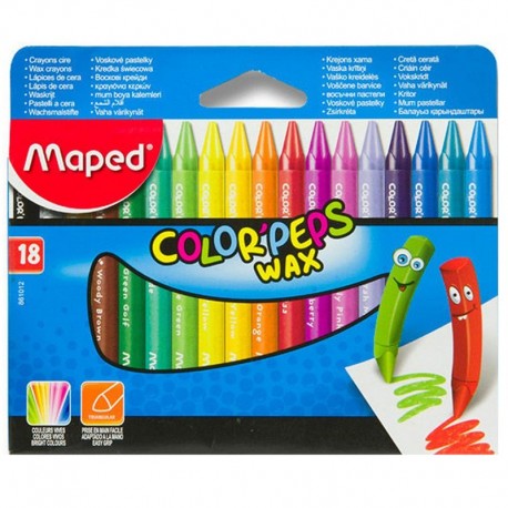 Kredki świecowe "Color Peps Wax" 18 Maped 861012