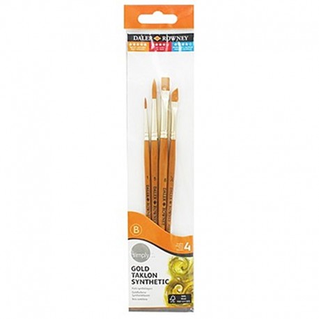 Pędzle artystyczne x4 Daler-Rowney 216920400