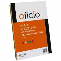 Papier kolorowy mix intensywny A4/100k 80g/m2 Oficio OX1071