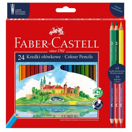 Kredki szkolne 24+3 "Zamek Królewski na Wawelu" Faber Castell 201481