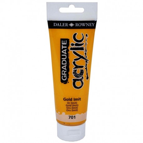 Farba akrylowa w tubce 120ml Daler-Rowney Graduate Acrylic Gold Imit 701