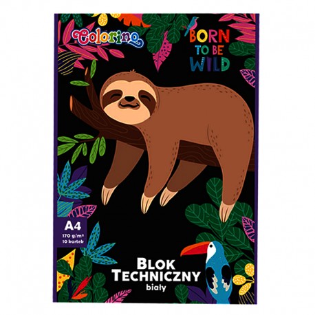 Blok techniczny biały A4/10k Colorino - Wildkid 22105PTR