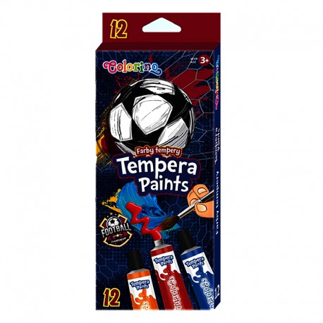 Tempery w tubkach 12x12ml Colorino - Football 21863PTR