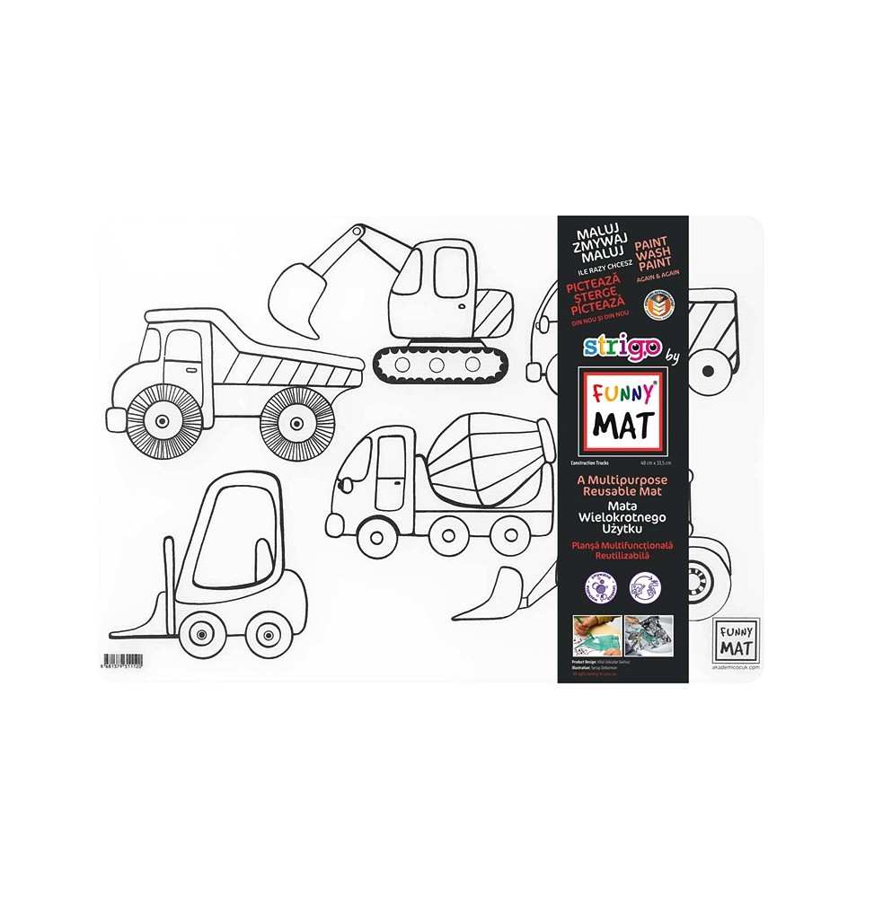 Strigo Funny Mat Construction Trucks