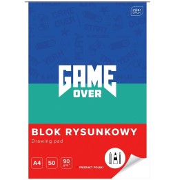 Blok rysunkowy biały A4/50k Interdruk Game Over