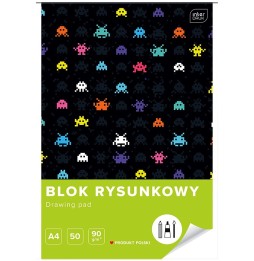 Blok rysunkowy biały A4/50k Interdruk Game Over