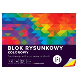 Blok rysunkowy kolorowy A3/10k Interdruk