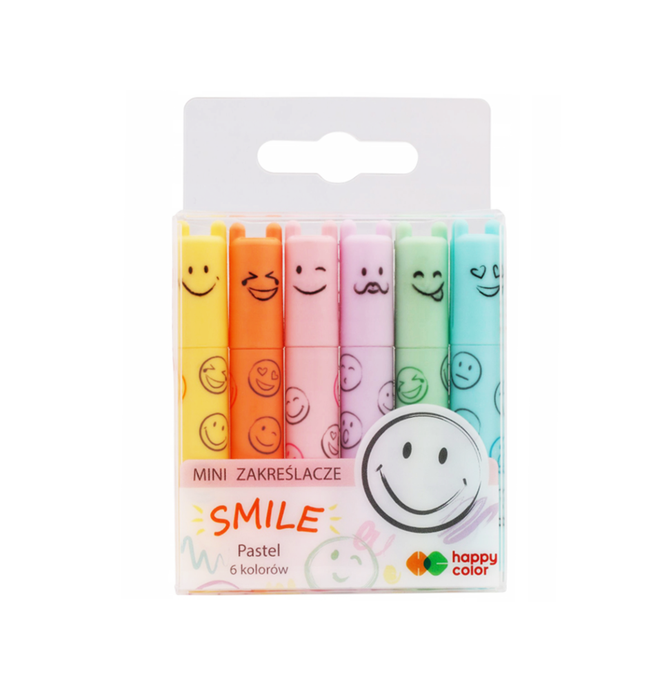 Zakreślacze pastelowe mini Happy Color Smile