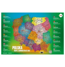 Plansza edukacyjna Happy Color Polska Mapa Administracyjna