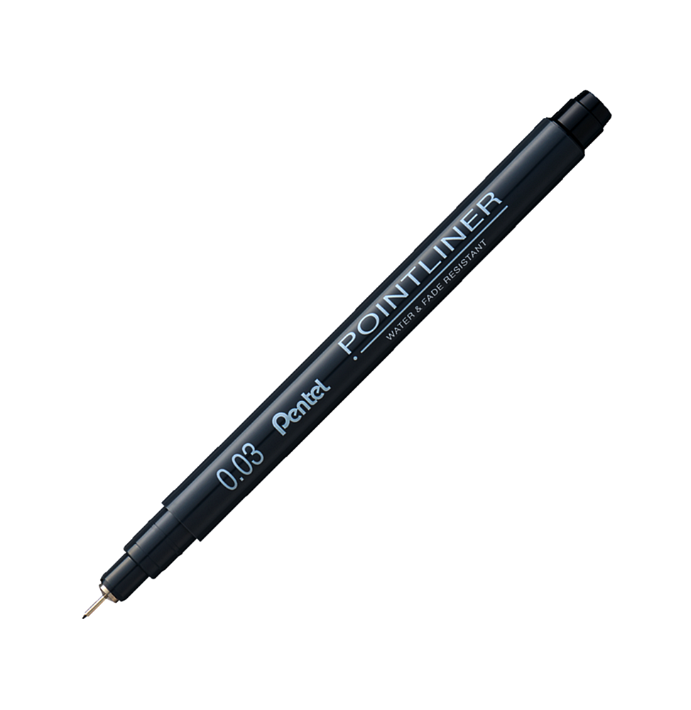 Cienkopis kalibrowany czarny 0,03 mm Pentel PointLiner S20P-03A