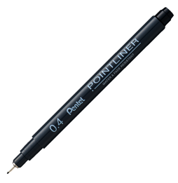 Cienkopis kalibrowany czarny 0,4 mm Pentel PointLiner S20P-4A