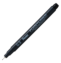 Cienkopis kalibrowany czarny 0,3 mm Pentel PointLiner S20P-3A