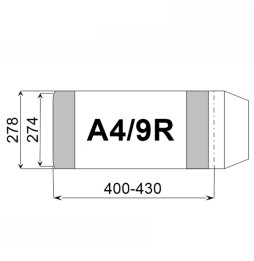 okładka A4/9R wymiary