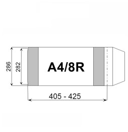 Okładka na książki A4/8R wymiary