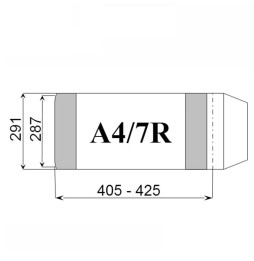 Okładka na książki A4/7R wymiary