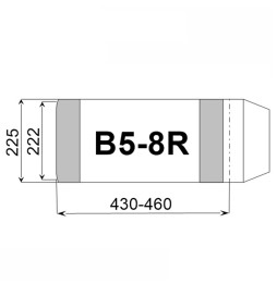 Okładka na książki B5/8R wymiary