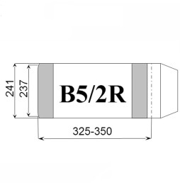 Okładka na książki B5/2R wymiary