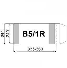 Okładka na książki B5/1R wymiary