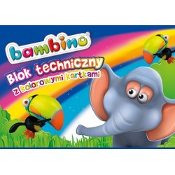 Bambino blok techniczny kolorowy A-4/10k